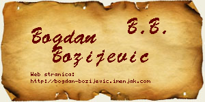 Bogdan Božijević vizit kartica